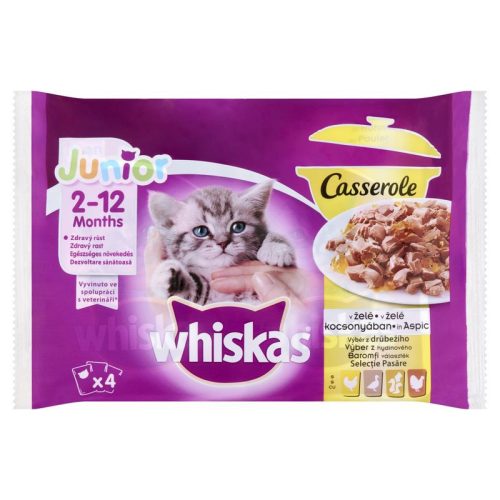 Whiskas Alutasak 4 pack Szárnyas Junior Casserole 4x85gr