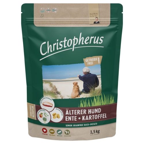 Christopherus Dog Senior Grainfree Kacsa és burgonya 1,5kg