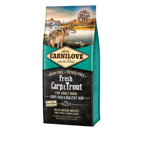 Carnilove Fresh Adult Dog ponty & pisztráng - Hair & Healthy Skin 12kg