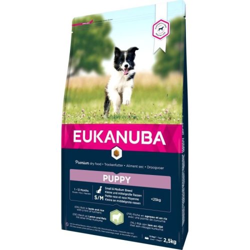 Eukanuba Puppy Small&Medium Lamb&Rice kutyatáp 2,5kg