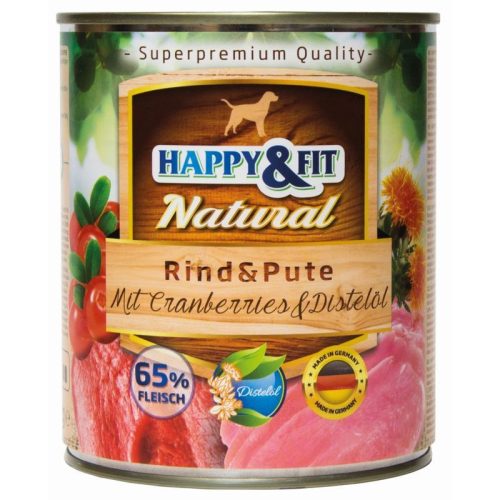 Happy-Fit-Natural-Rind-Pute-mit-Cranberries-Distelol-800g