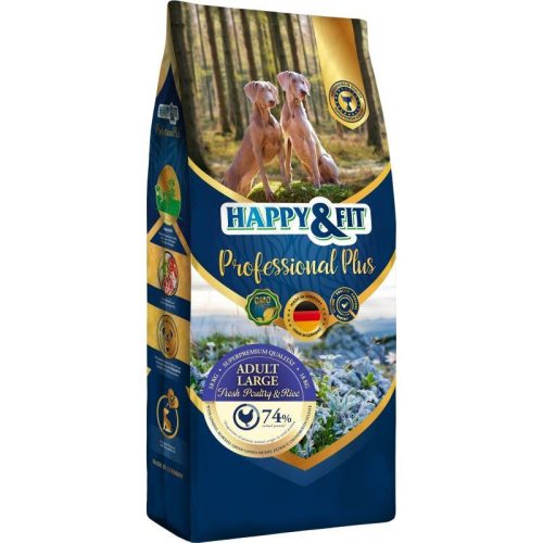 Happy&Fit Professional Plus Adult Fresh Poultry&Rice Large 18kg