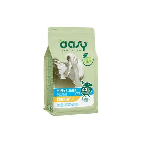 Oasy Dog Lifestage Puppy&Junior Medium 12kg