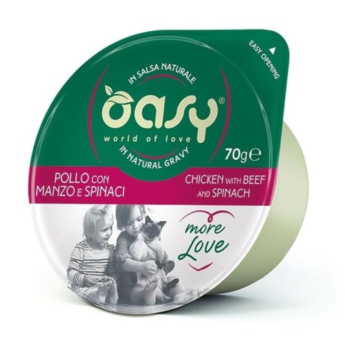 Oasy Cat Tálka More Love Chicken&Beef&Spinach 70g