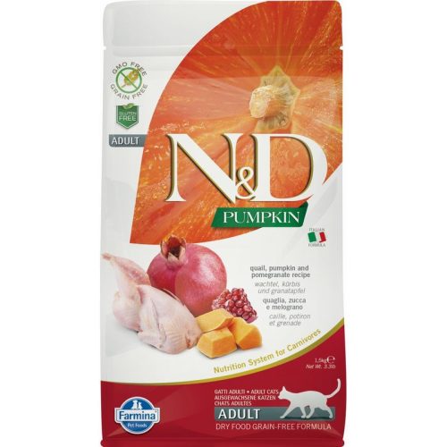 N&D Cat Grain Free Pumpkin Fürj 1,5kg