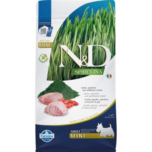 N&D Spirulina Dog bárány adult mini 2kg