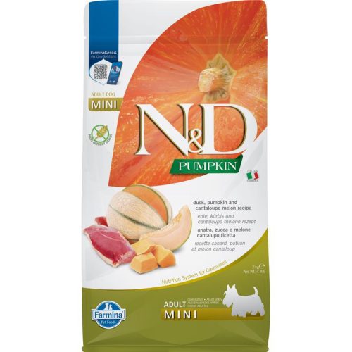 N&D Pumpkin Dog kacsa&sütőtök,sárgadinnye adult mini 2kg