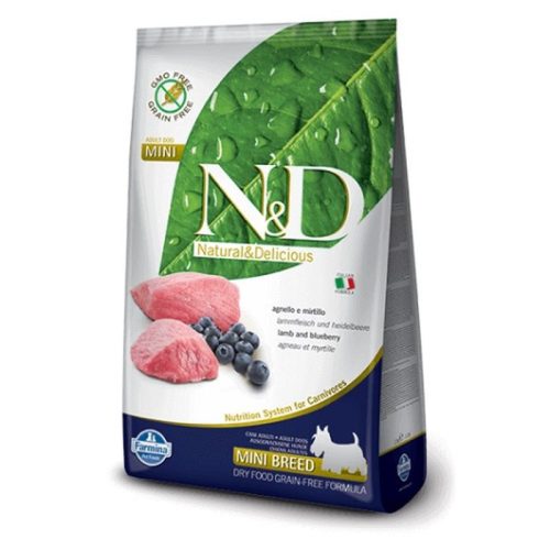 Farmina N&D Grain Free Dog Adult Mini Lamb & Blueberry 7kg