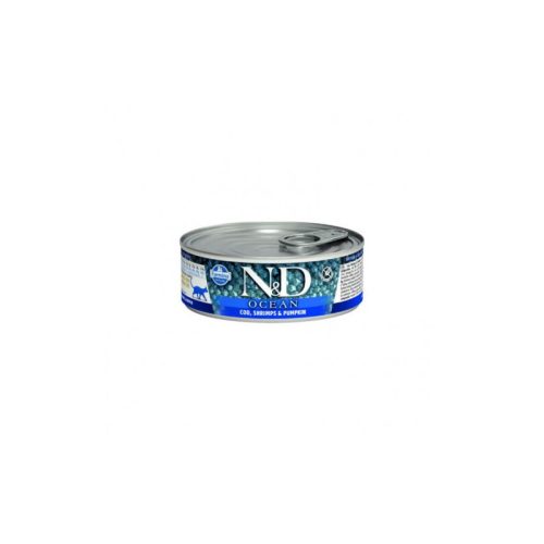 N&D Cat Ocean konzerv tőkehal&garnélarák sütőtökkel 70g