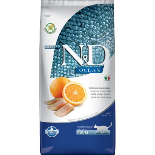 N&D Cat Ocean hering&narancs adult 10kg