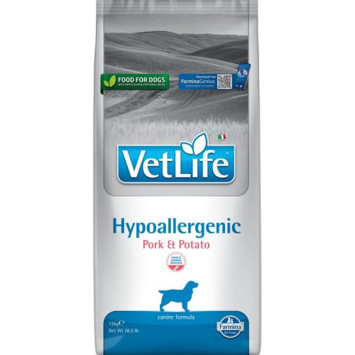 Vet Life Natural Diet Dog Hypoallergenic Pork&Potato 12kg