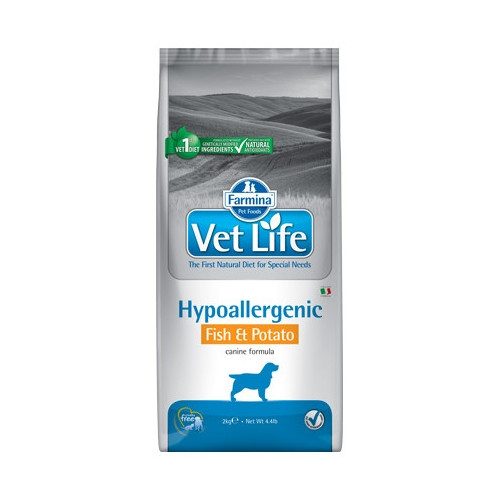 Vet Life Natural Diet Dog Hipo Fish&potato 12kg