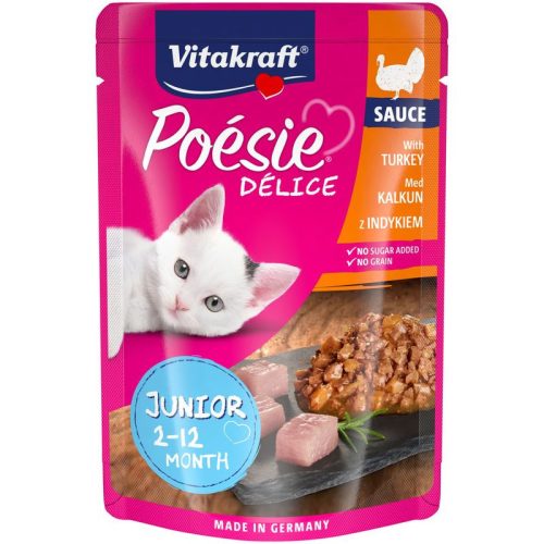 Vitakraft Poésie Delice Junior Macska Alutasak Pulyka 85g